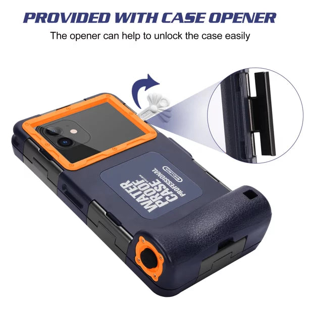 UrbanX Professional [15m/50ft] Swimming Diving Surfing Snorkeling Photo Video Waterproof Protective Case Underwater Housing for Tecno Pova Neo And all Phones Up to 6.9 Inch  with Lanyard