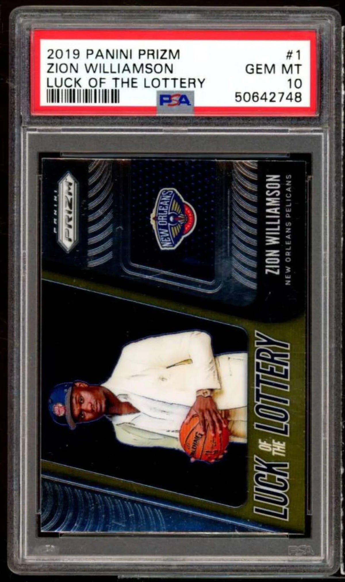 Zion Williamson Rookie Card 2019-20 Panini Prizm Luck Of The Lottery #1  10