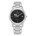 Women's Citizen Watch  Silver  Panthers Eco-Drive Black Dial Stainless Steel Watch