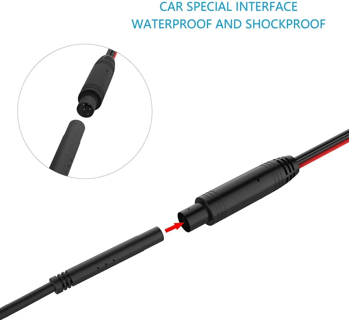 CAM122 Backup Camera Frame License Plate  Night Vision Rear View 170° Angle Waterproof Compatible with Jensen Car Radio CAR110W CAR710 CAR710X CAR8000 CAR910W CAR910X CDR7011 CM901MIR CMR2720