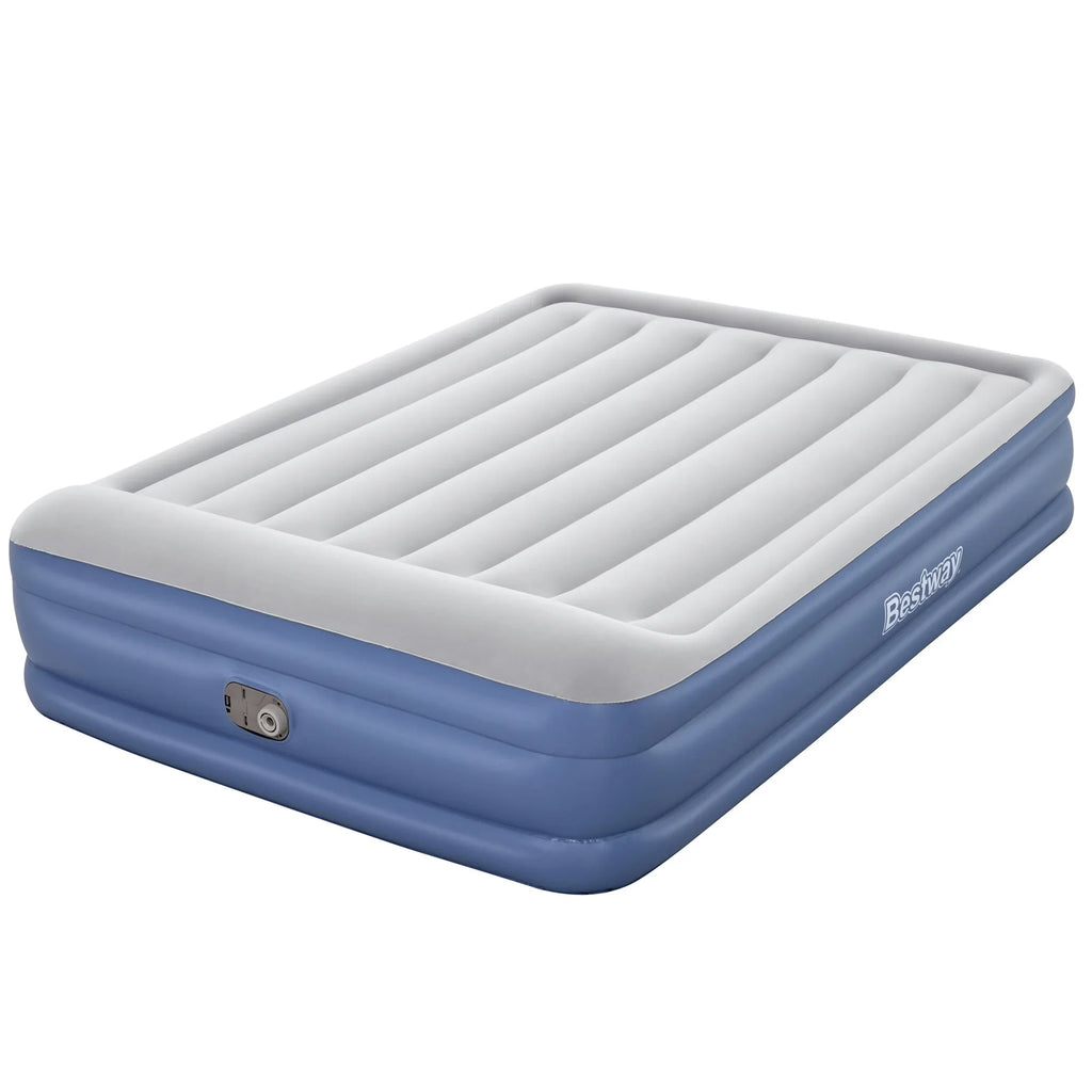 Bestway Tritech Air Mattress Queen 18” with Built-in  Pump and Antimicrobial Coating