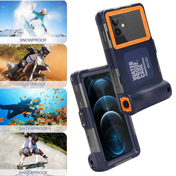UrbanX Professional [15m/50ft] Swimming Diving Surfing Snorkeling Photo Video Waterproof Protective Case Underwater Housing for Tecno Pova Neo And all Phones Up to 6.9 Inch  with Lanyard