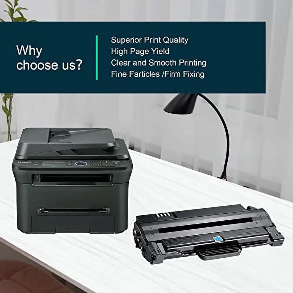 D105L -D105L Toner Cartridge Black - Replacement for Samsung 105L -D105L Toner -2525W -2525 -2545 -1915 -4623F -4623FW -4623FN -650 -650P Printer, 2 Pack