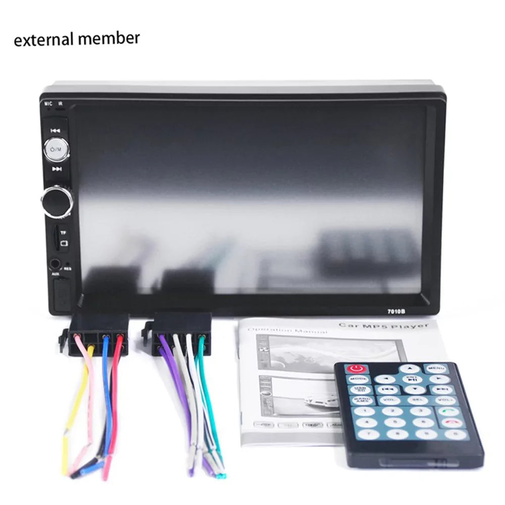 Polarlander Double Din Car Stereo Car Audio 7-inch  Touch Screen Car radio Player Bluetooth with Multimedia     MP5/4/3 Mirror Link Function