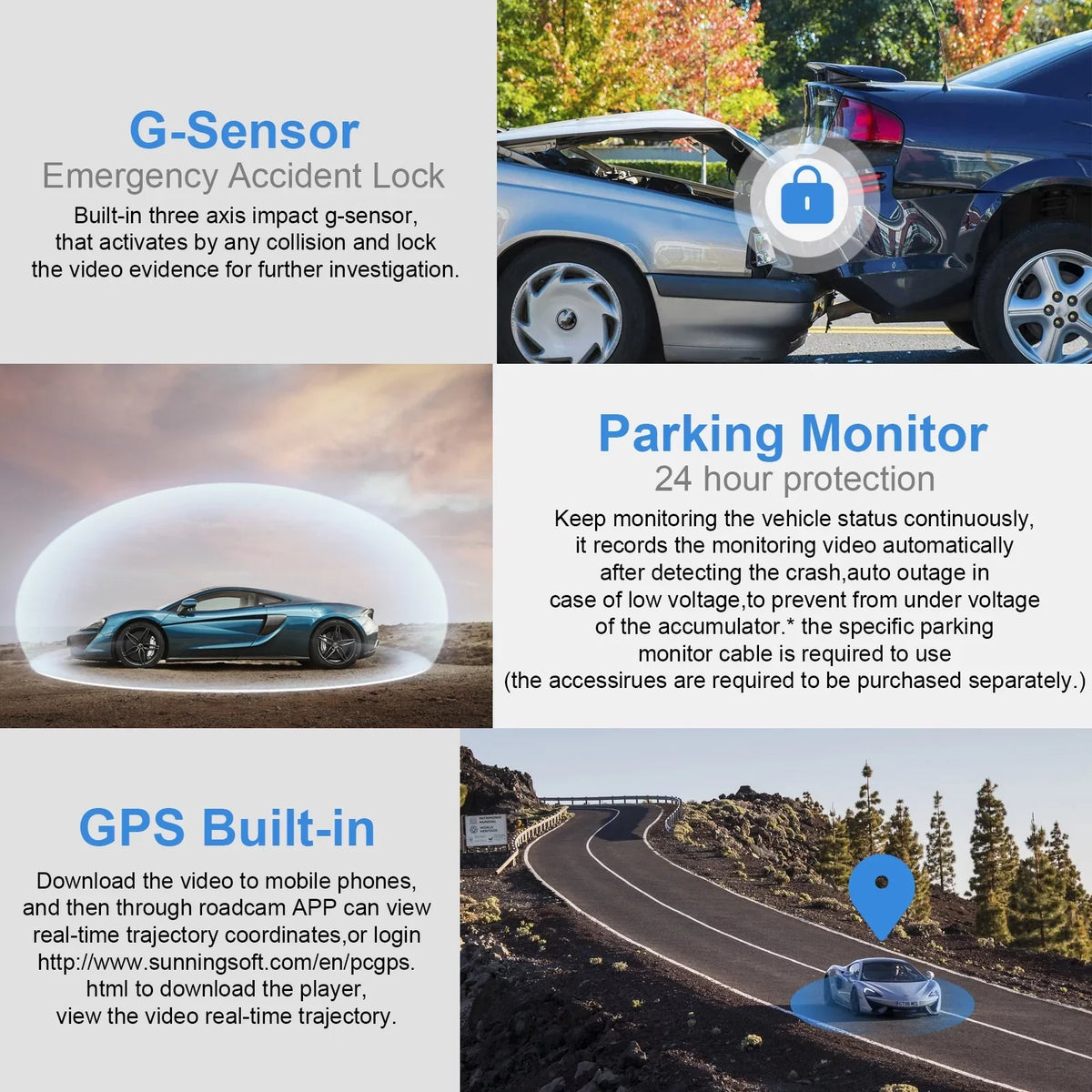 4K Dash Cam for Cars, Dash Cam Front and Rear with Night Vision, 2160P  Car Camera, 170° Wide Angle Driving Recorder with G-Sensor, Parking Monitor, Loop Recording, , Built-in WiFi &