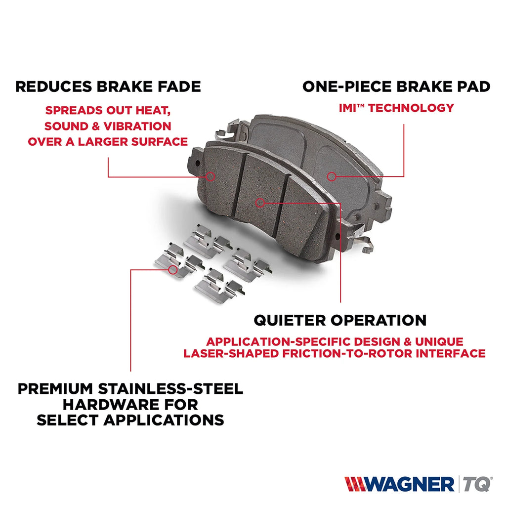 Wagner ThermoQuiet QC1428 Ceramic Disc Brake Pad Set Fits select: 2012-2018   S, 2011-2015    3.8L