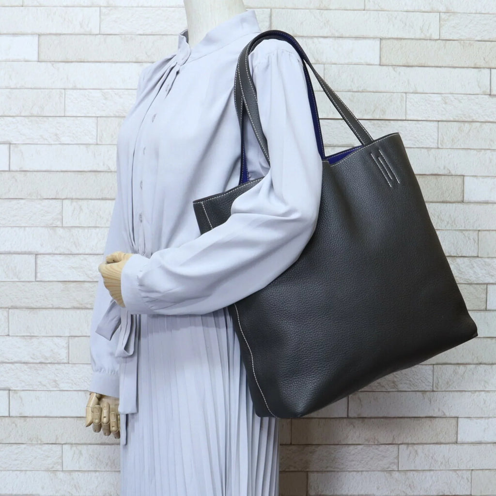 Pre-Owned Hermes  Double Sense Tote Bag Taurillon Clemence Etain Women's (Good)