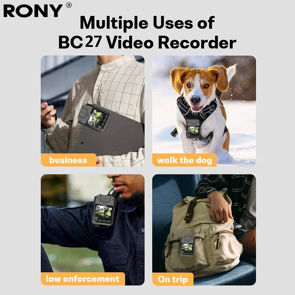 1440P Mini Body Camera - 128GB Wearable Police Body Camcorder with Night Vision - Waterproof Body Cam with Audio and Video Recording for Law Enforcement Security Guard Home