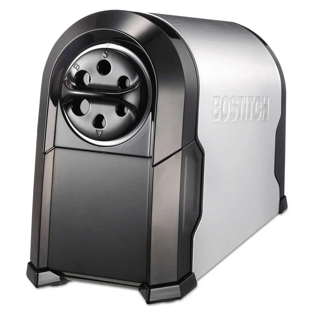 Stanley Bostitch Super Pro Glow Commercial Electric Pencil Sharpener, Ac-powered, 6.13" X 10.63" X 9", Black/silver