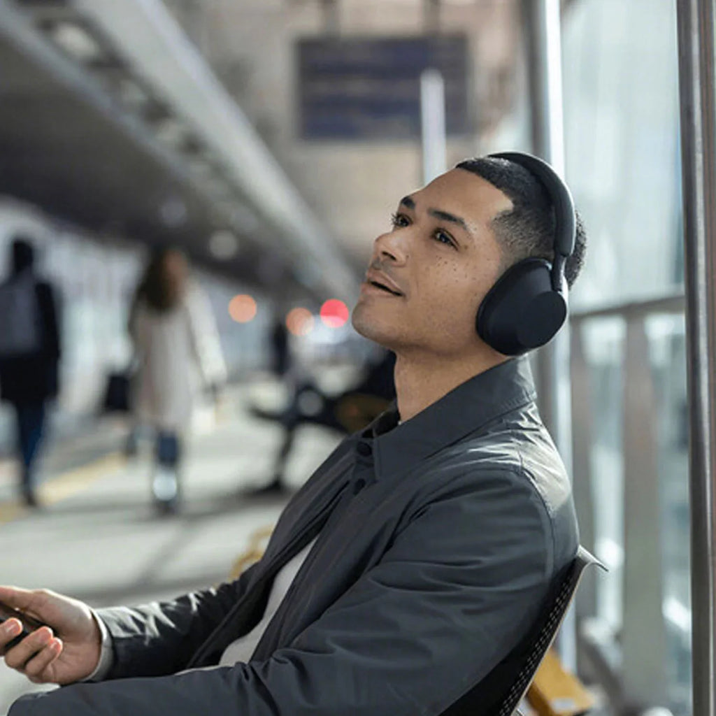 Sony -1000XM5 Noise-Canceling Wireless Over-Ear Headphones (Black), 30 Hours Playback Time, Hands-Free Calling, Alexa Voice Control - Kit with Charging Cube and Portable Charger