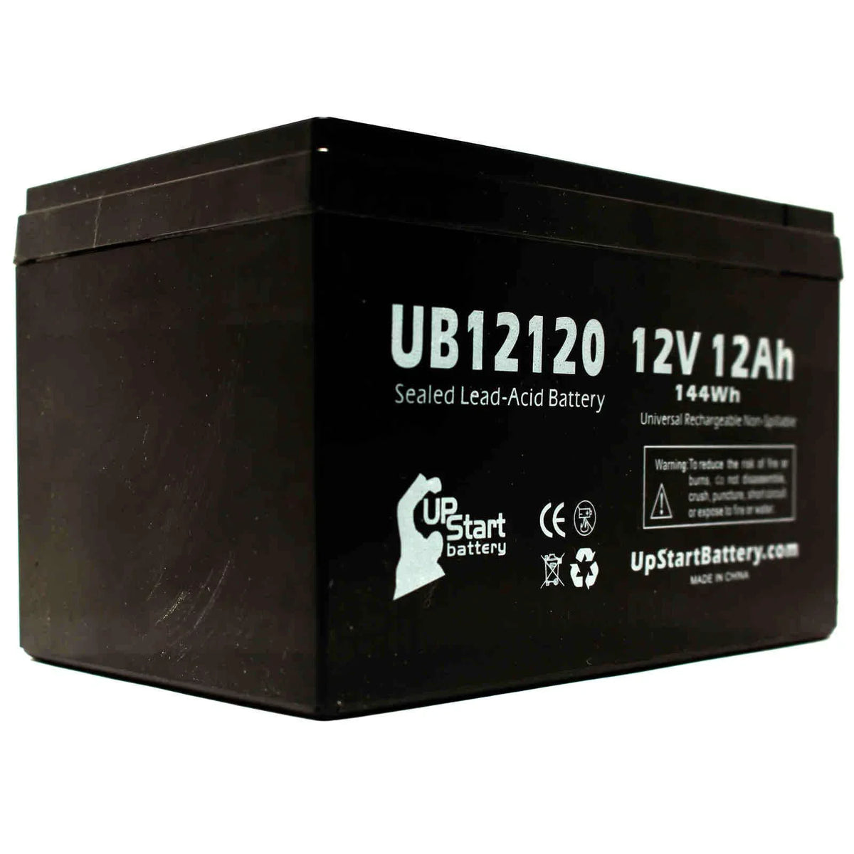 '- SeaScooter  Supercharged Battery Replacement - UB12120 Universal Sealed Lead Acid Battery (12V, 12Ah, 12000mAh, F1 Terminal, , ) - Includes  F1 to F2 Terminal Adapters