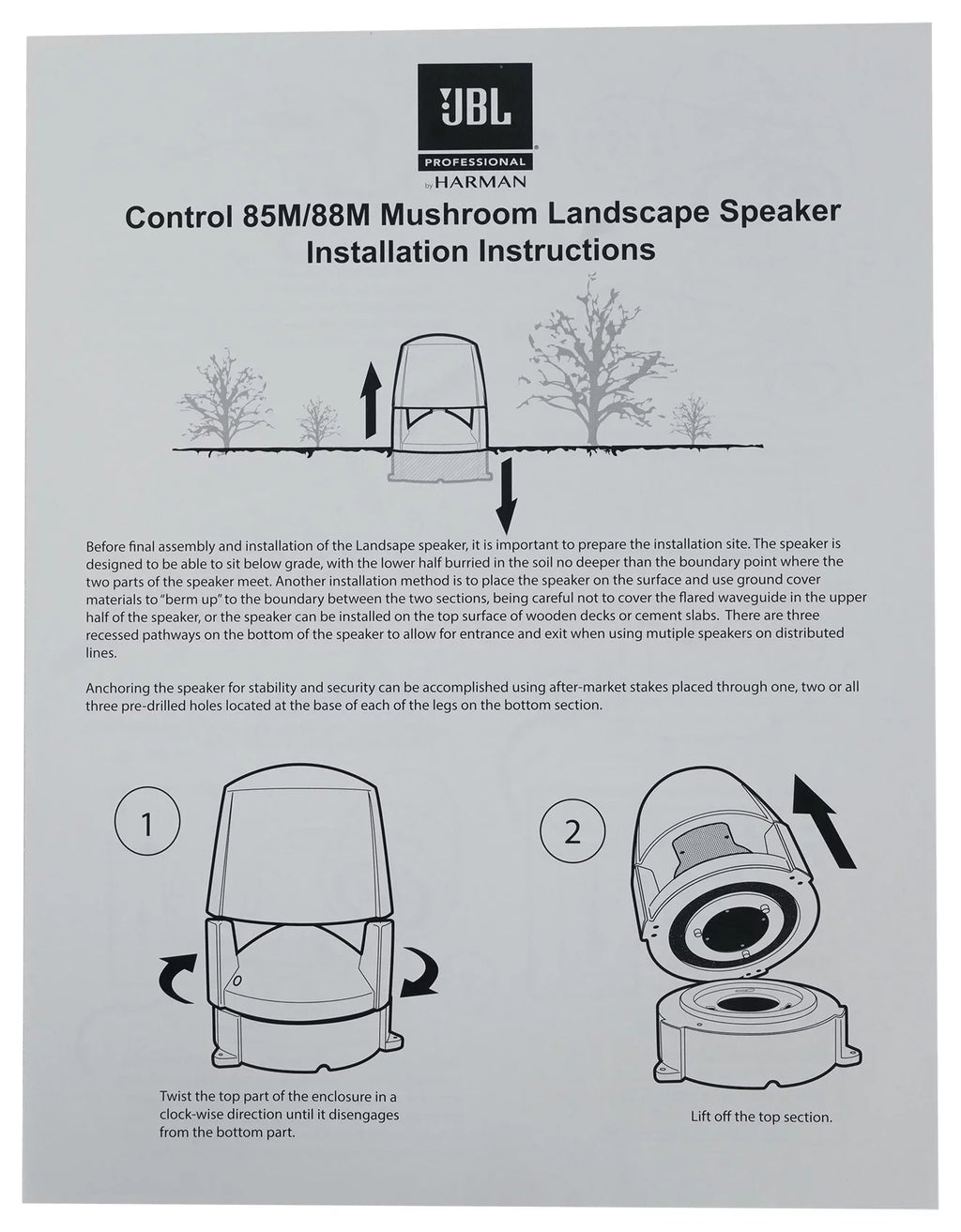 (3)   88M 8" Commercial 70v Outdoor Landscape Speakers + Amplifier
