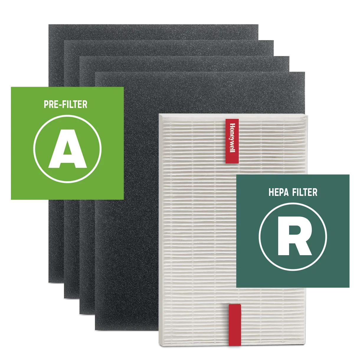 Honeywell R Filter and A Pre-Filter Value Pack, -ARVP100