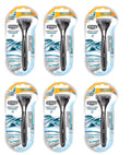 Schick Quattro Razor & Cartridges, Titanium Coated Blades, 1 Razor, 2 Cartridges (Pack of 6) + Schick Slim Twin  for Sensitive Skin