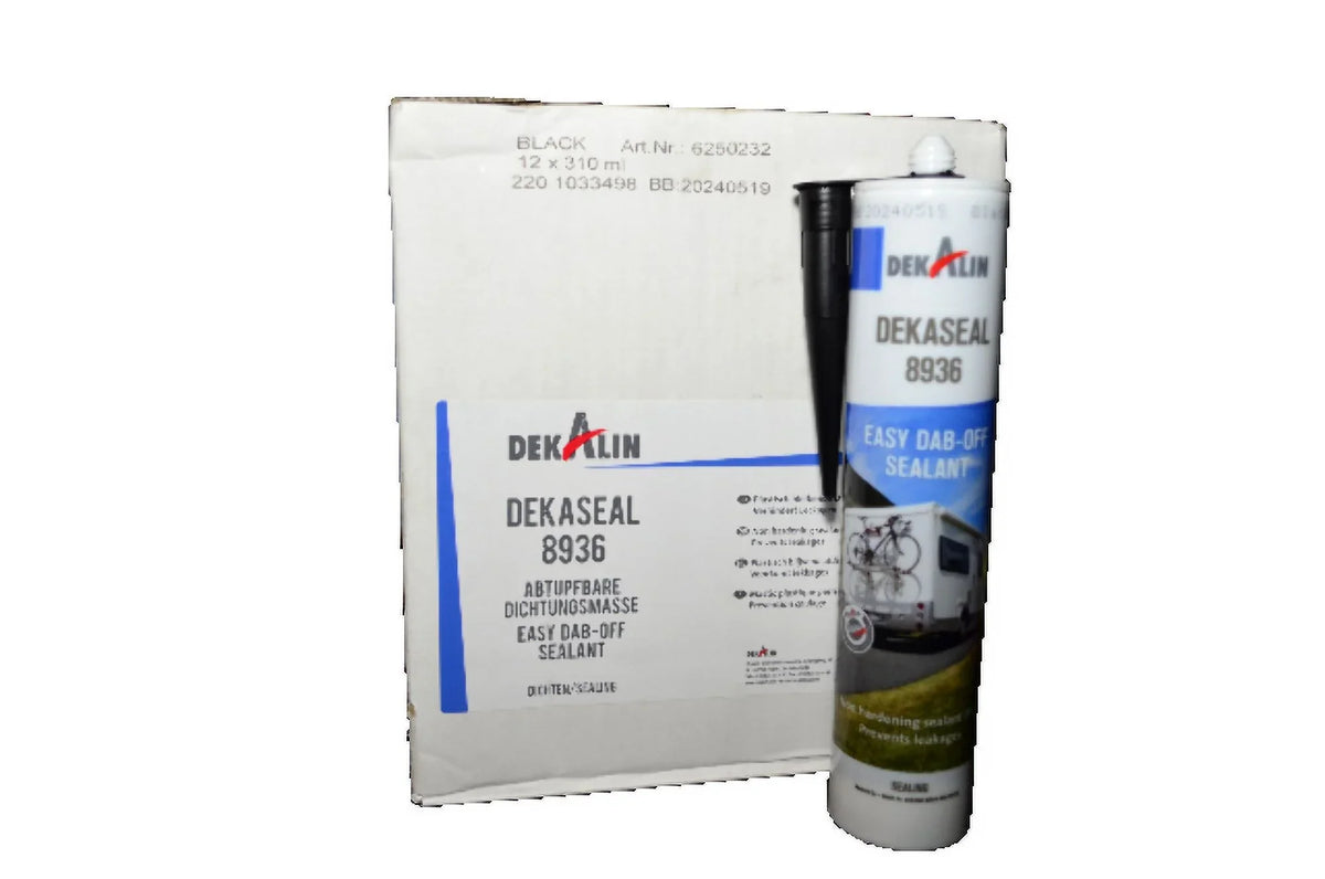 Dekaseal 8936 2 Pack 310ml Cartridge Plastic-Elastic Black Sealant / Adhesive