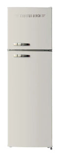 Hamilton Beach 10 Cu Ft Retro 2 Door Refrigerator, 5 Door Shelves,  Free, Cream, HBF1050, Adjustable Thermostat Control
