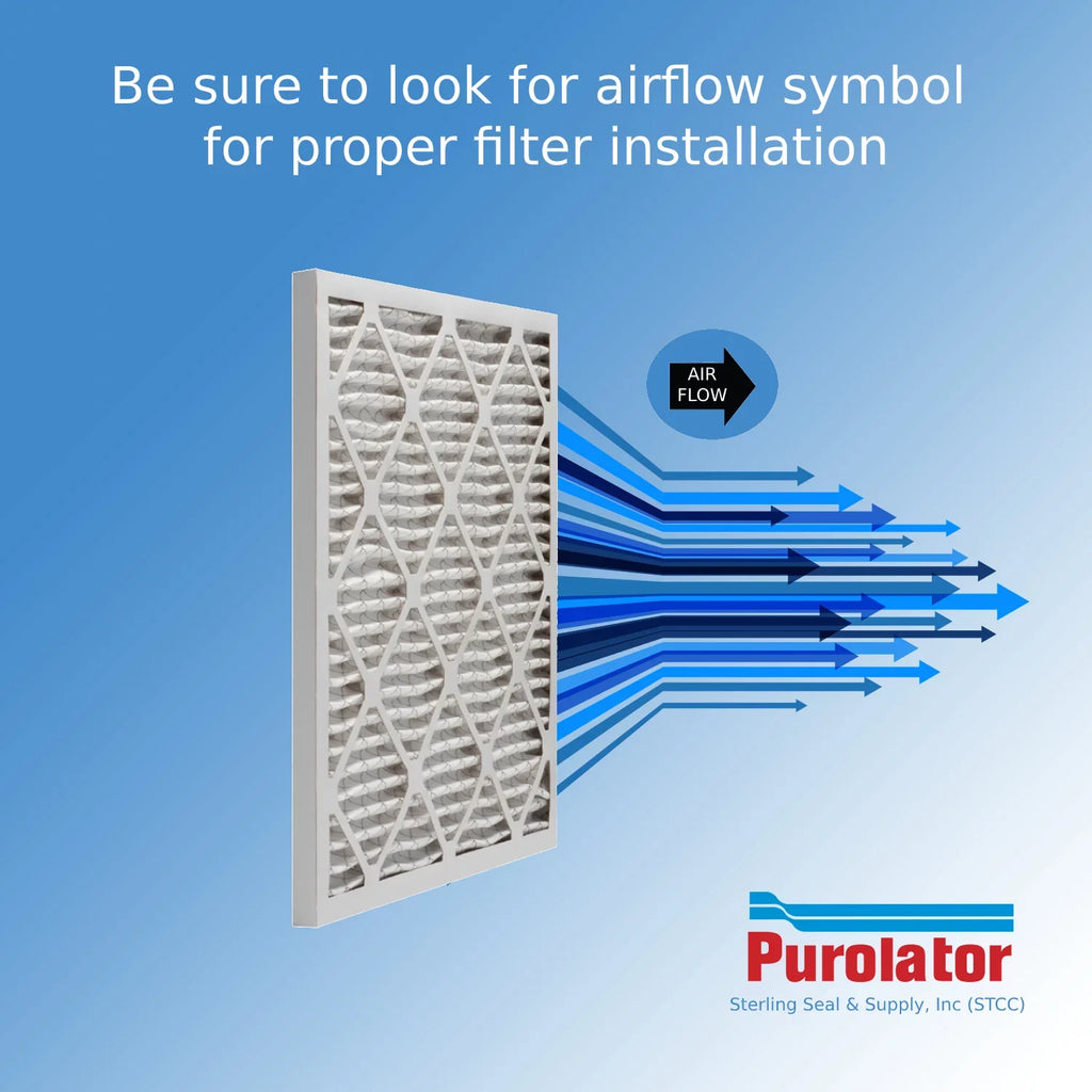 14x25x1, Purolator Hi-E 40 Extended Surface Pleated Air Filter, Mechanical  8, (6 Pack)