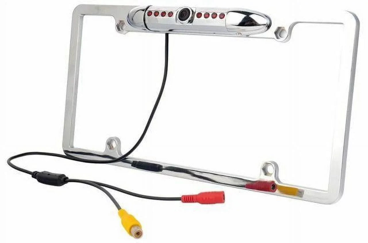 New 12V Car Rear View Backup Camera 8  Night Vision  License Plate Frame