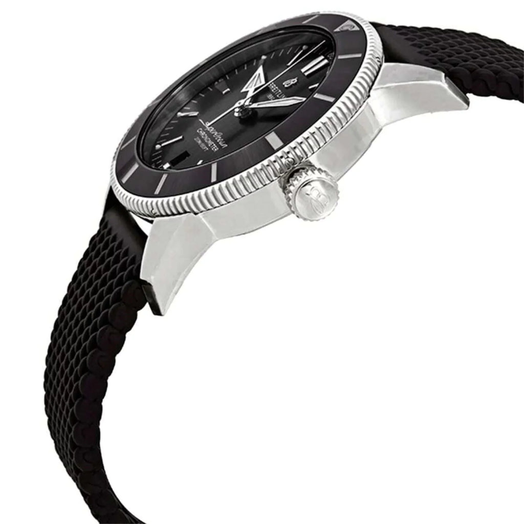 Breitling AB2030121B1S1 Superocean Heritage  Black Dial Men's Rubber Chronometer Watch Black - 44 mm