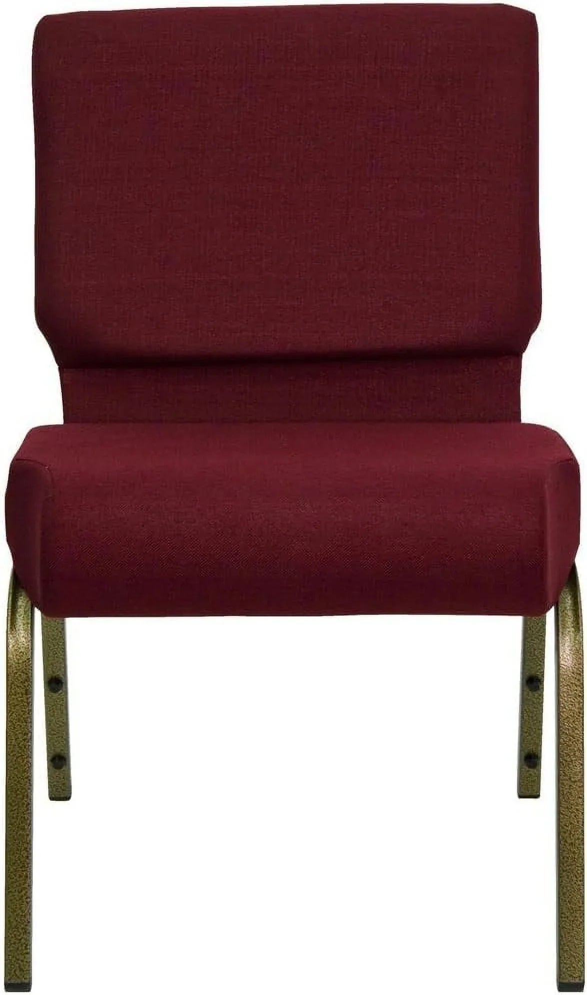 Series 21''W Stacking Church Chair In Burgundy Fabric - Vein Frame