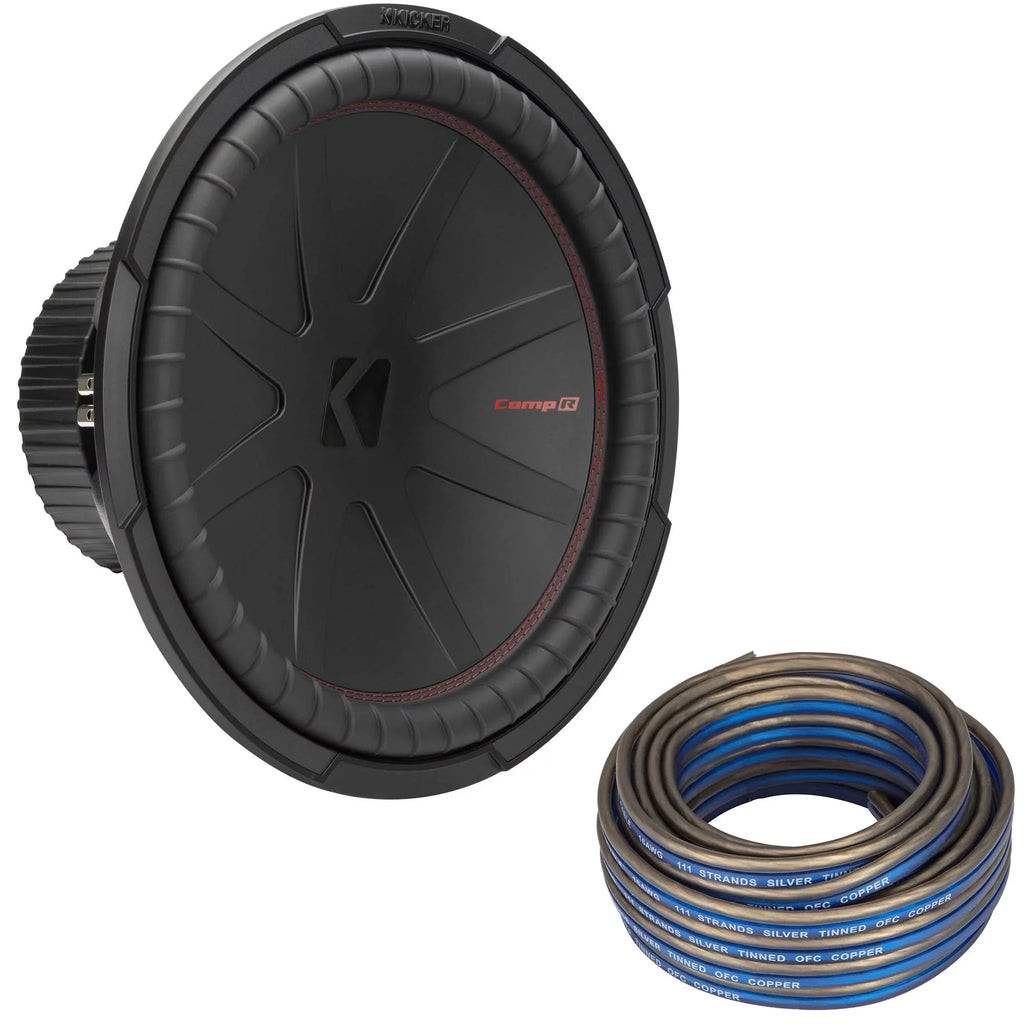 Kicker 48CWR152 CompR 15" Subwoofer, , 2-ohm - Includes Speaker Wire