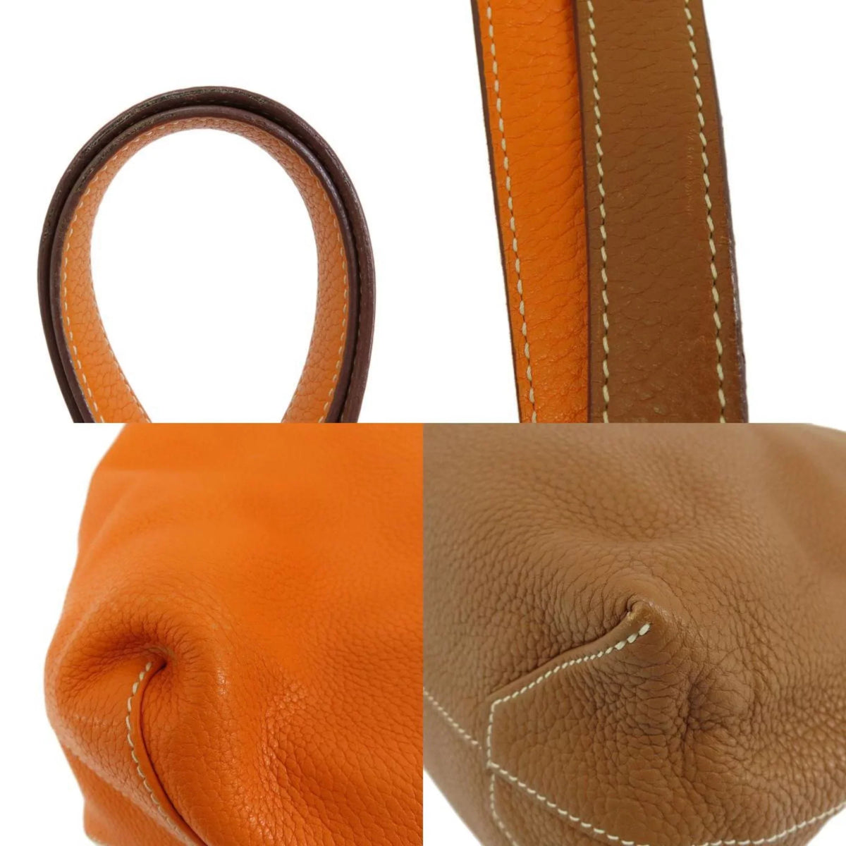 Pre-Owned Hermes double sense 45 gold orange tote bag taurillon ladies  (Good)