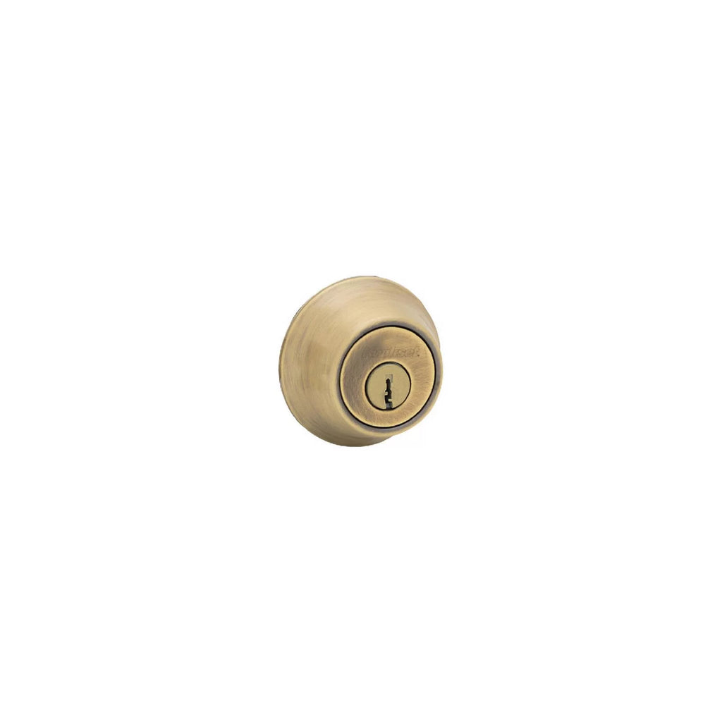 Kwikset 665 5     K6 Security Double-Cylinder Deadbolt, Antique Brass - Quantity 1