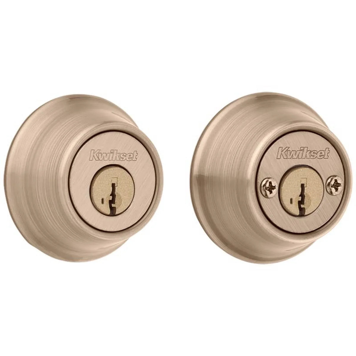 Kwikset 665 5     K6 Security Double-Cylinder Deadbolt, Antique Brass - Quantity 1