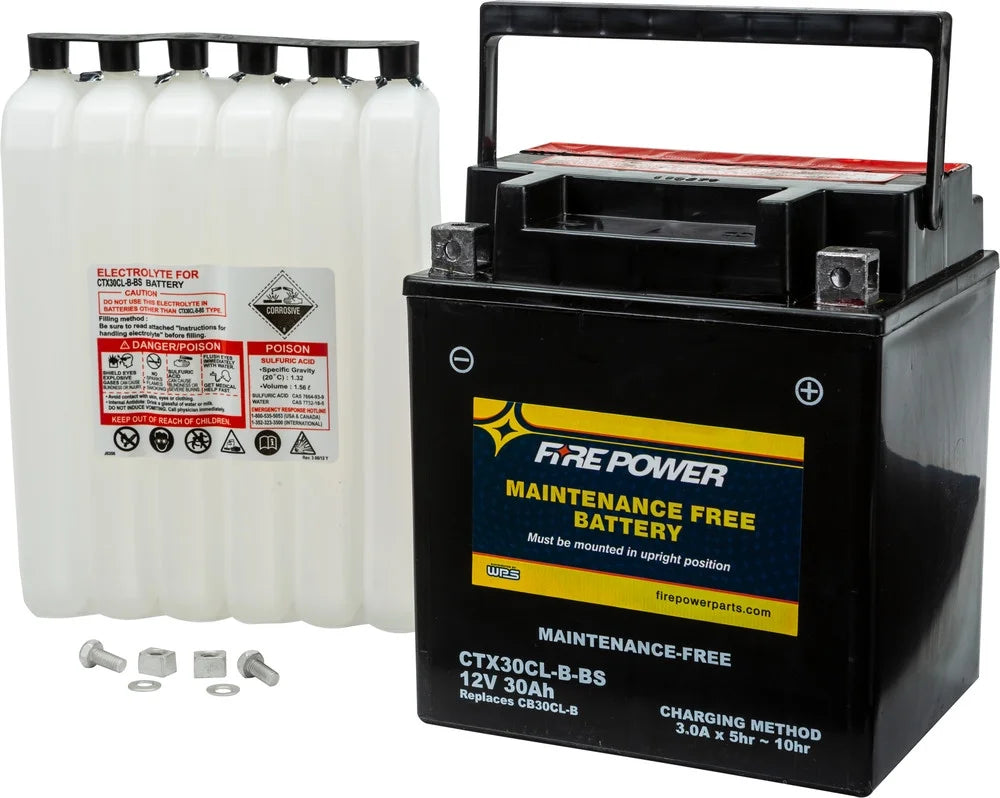 Fire Power Maintenance Free Battery CTX30CL-B- Compatible With Sea-Doo  215 2005-2010