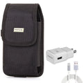 6ft  Cable Type-C Fast Home Charger w Holster Rugged Case Belt Clip for Xiaomi Redmi Note 7 10 Pro, Mi 9T -  Blade Z Max X1 5G 10, Axon 10 Pro, 11 Prime 2S