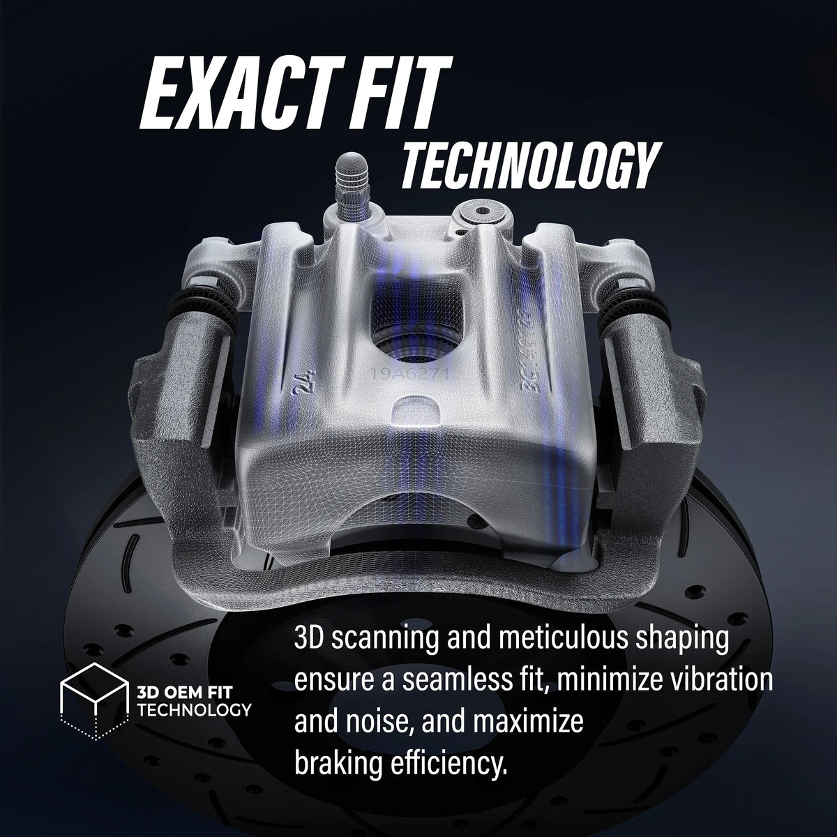 Transit Auto Rear Disc Brake Caliper Coated Rotors And Semi-Metallic Pads Kit For 2012 Ram C/V With Single Piston Front From 03 24 12 -100135P