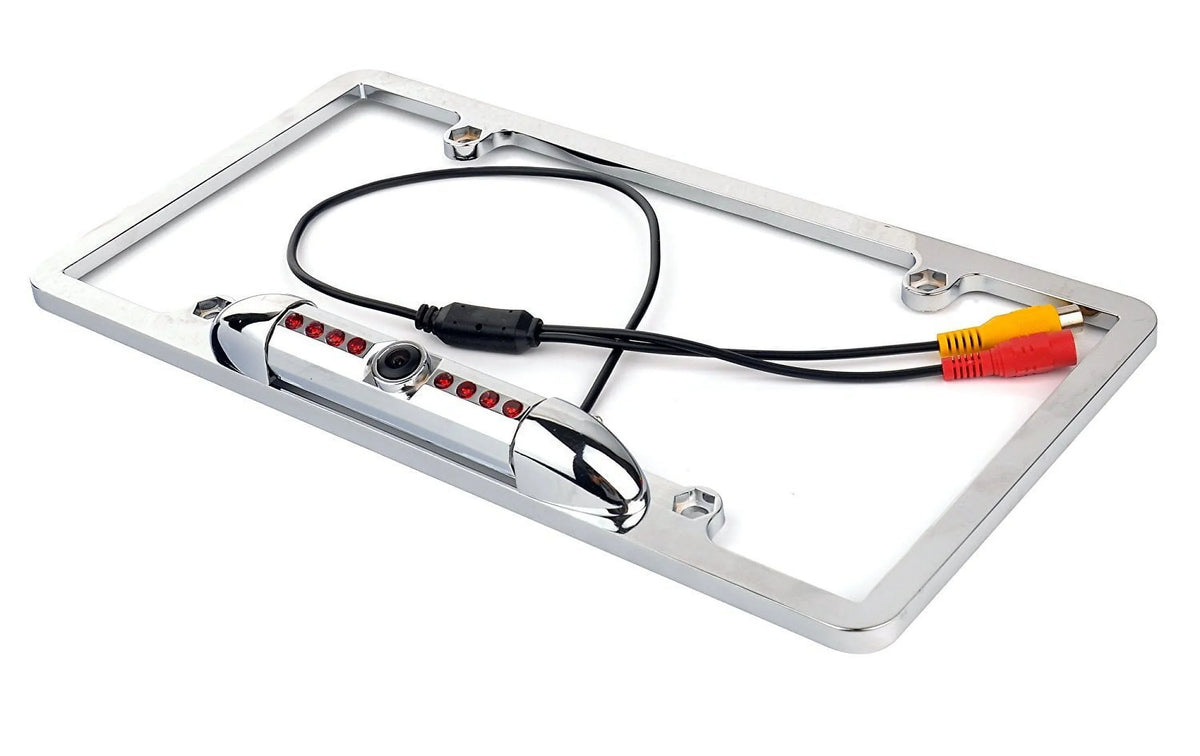 New 12V Car Rear View Backup Camera 8  Night Vision  License Plate Frame