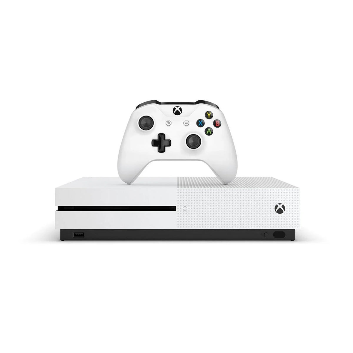 Microsoft Xbox One S 1TB with 2 Controller, 4K Ultra  White with   Cleaning Kit  Bundle Like New