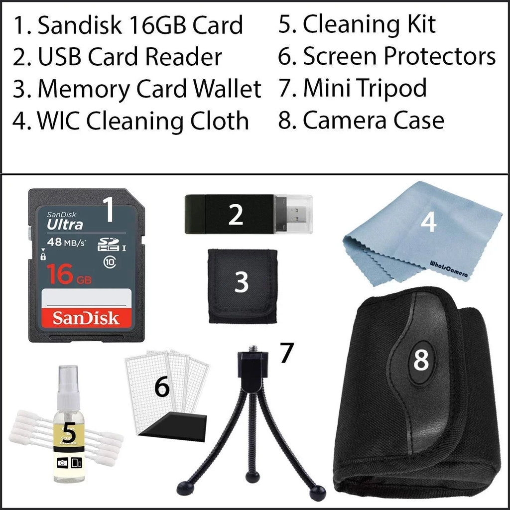 Canon Powershot SX740  4K Video Digital Camera Black + Basic Bundle