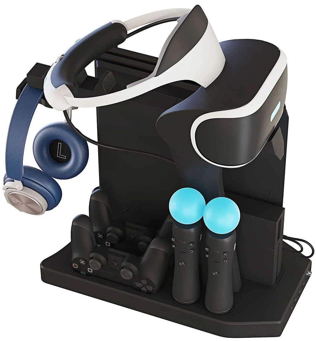 Skywin  Charging Display Stand - Showcase, Cool, Charge, and Display your PS4  - Playstation 4 Vertical Stand, Fan, Con