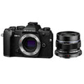 '-5 Mirrorless Digital Camera with M.Zuiko Digital  12mm f/2 Lens, Black