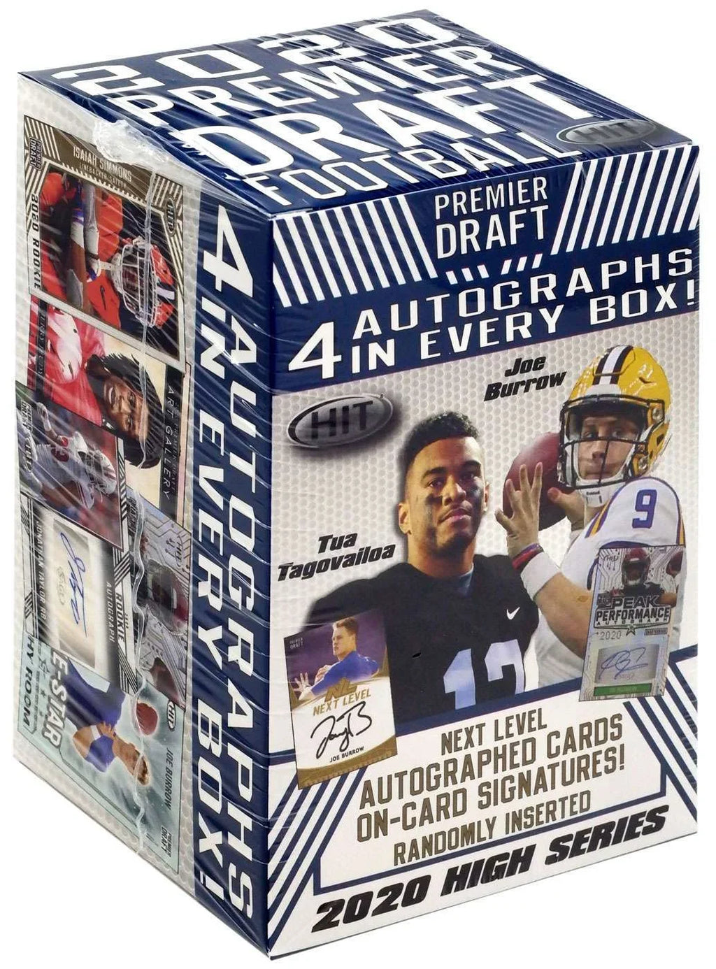 2020 Sage Hit Premier  Draft  Series Factory Sealed Blaster Box with 4 Guaranteed Autographed Cards per Box