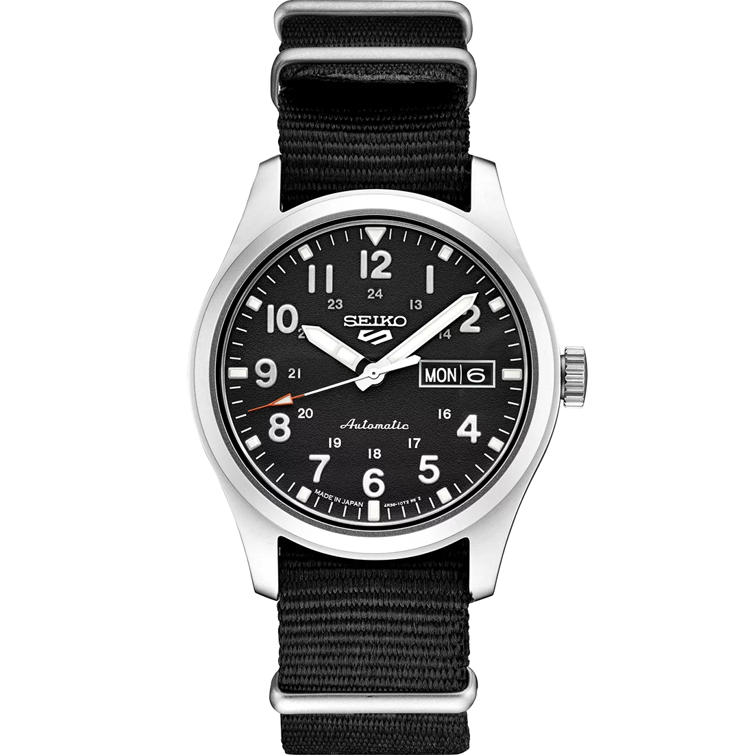 Designice  Seiko 5 Sports Men's Watch Black 39.4mm Stainless Steel SRPG37