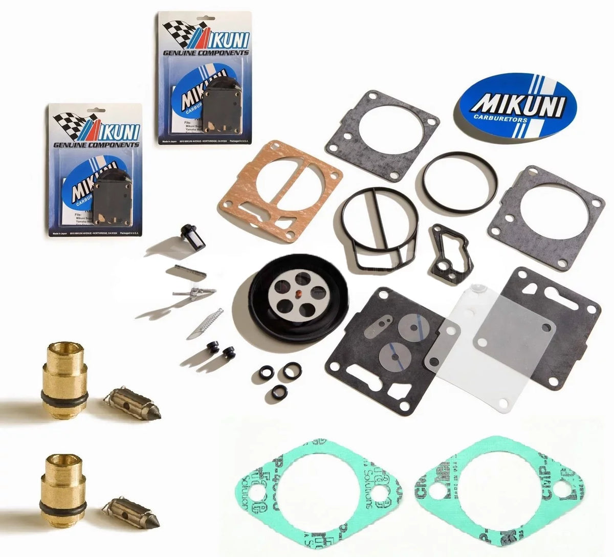 Sea Doo Dual Genuine Mikuni Carb Rebuild Kit Base Gasket & Needle Seat 787  95