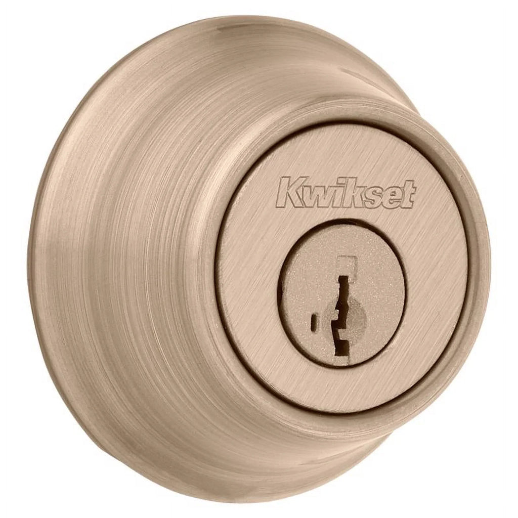 Kwikset 665 5     K6 Security Double-Cylinder Deadbolt, Antique Brass - Quantity 1
