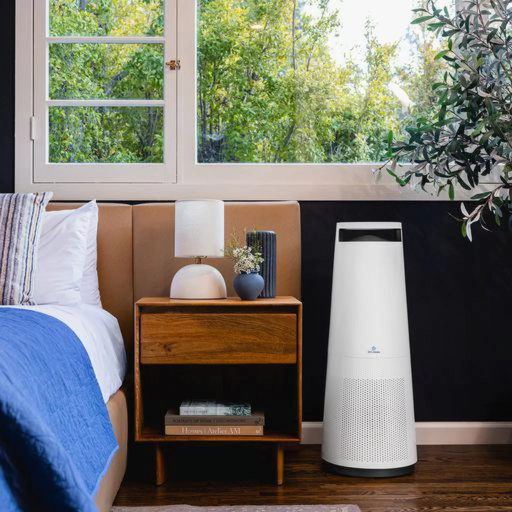 Lifelabs Sciaire +  Air Purifier | Ions Actively Clean & Deodorize Air | Eliminates 99.97% of Bacteria & Viruses | H13  Purifier Filter for Allergies Pets | Large Room Home | White