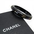 Pre-Owned  Bangle Bracelet Camellia Coco Mark Wood Black/Beige Women's (Good)