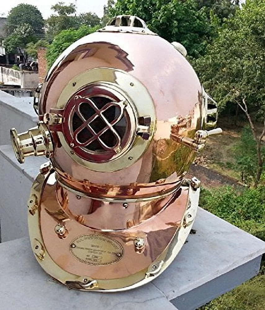 NauticalMart  Navy Brass N Copper Divers Diving Helmet Antique Vintage Gift