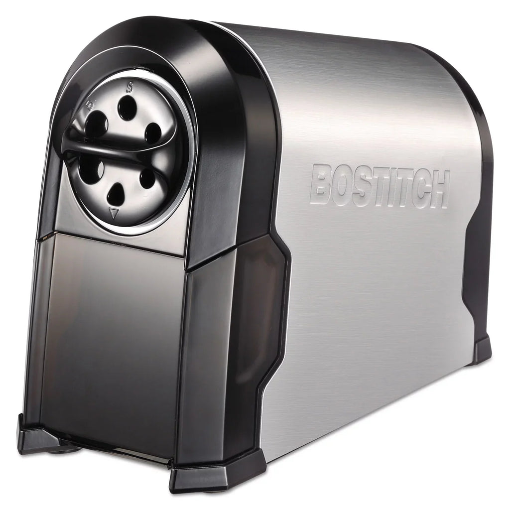 Stanley Bostitch Super Pro Glow Commercial Electric Pencil Sharpener, Ac-powered, 6.13" X 10.63" X 9", Black/silver