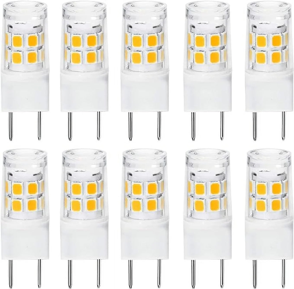 G8  Light Bulb 2.5 Watts Warm White 3000K - G8 Base Bi-pin Xenon  Type  120V 20W Halogen Replacement Bulb for Under Counter Kitchen Lighting.Pack of 10(G8 Base Warm White 10PCS)