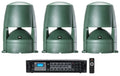(3)   88M 8" Commercial 70v Outdoor Landscape Speakers + Amplifier