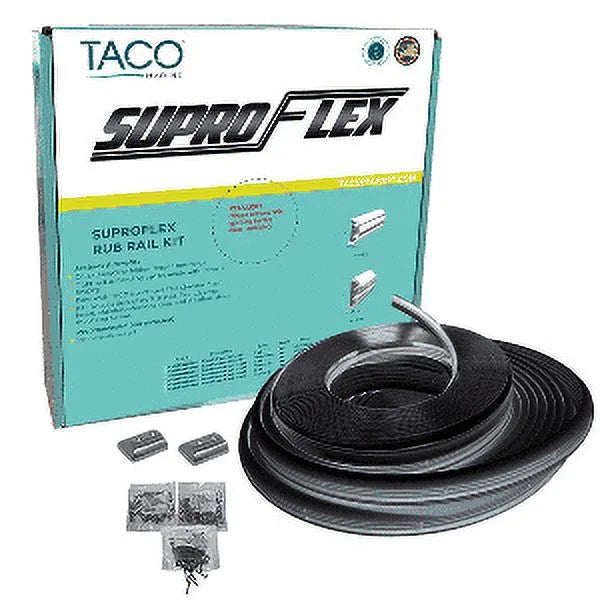 Marine V11-9960BBK60-2 SuproFlex Rub Rail Kit - 60' x 1-19/32" x 25/32", Black