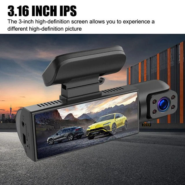 Xhy Car Dash Cam Dual Lens 1080P   Front or Inside Video Camera Driving Recorder Night Vision G-Sensor, Motion Detection
