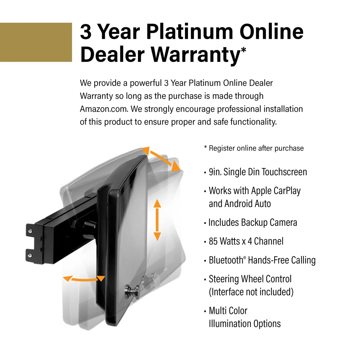 Restored Premium Sound Storm Laboratories SDML9ACPR Car Audio Stereo System (Refurbished)
