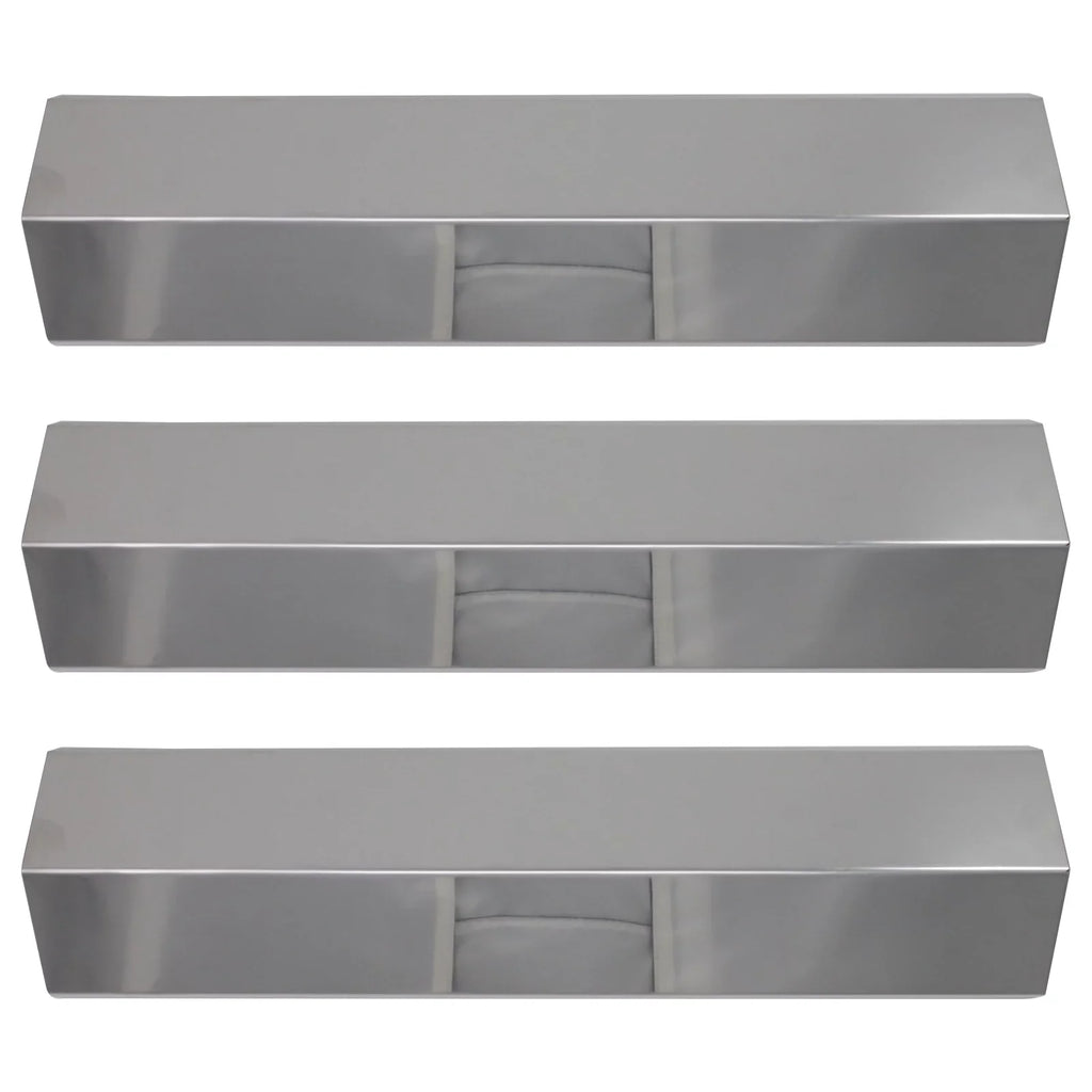 3-Pack  Grill Heat Shield Plate Tent Replacement Parts for Charmglow 810-8410-S - Compatible Barbeque Stainless Steel Flame Tamer, Guard, Deflector, Flavorizer Bar, Vaporizer Bar, Burner Cover 15"